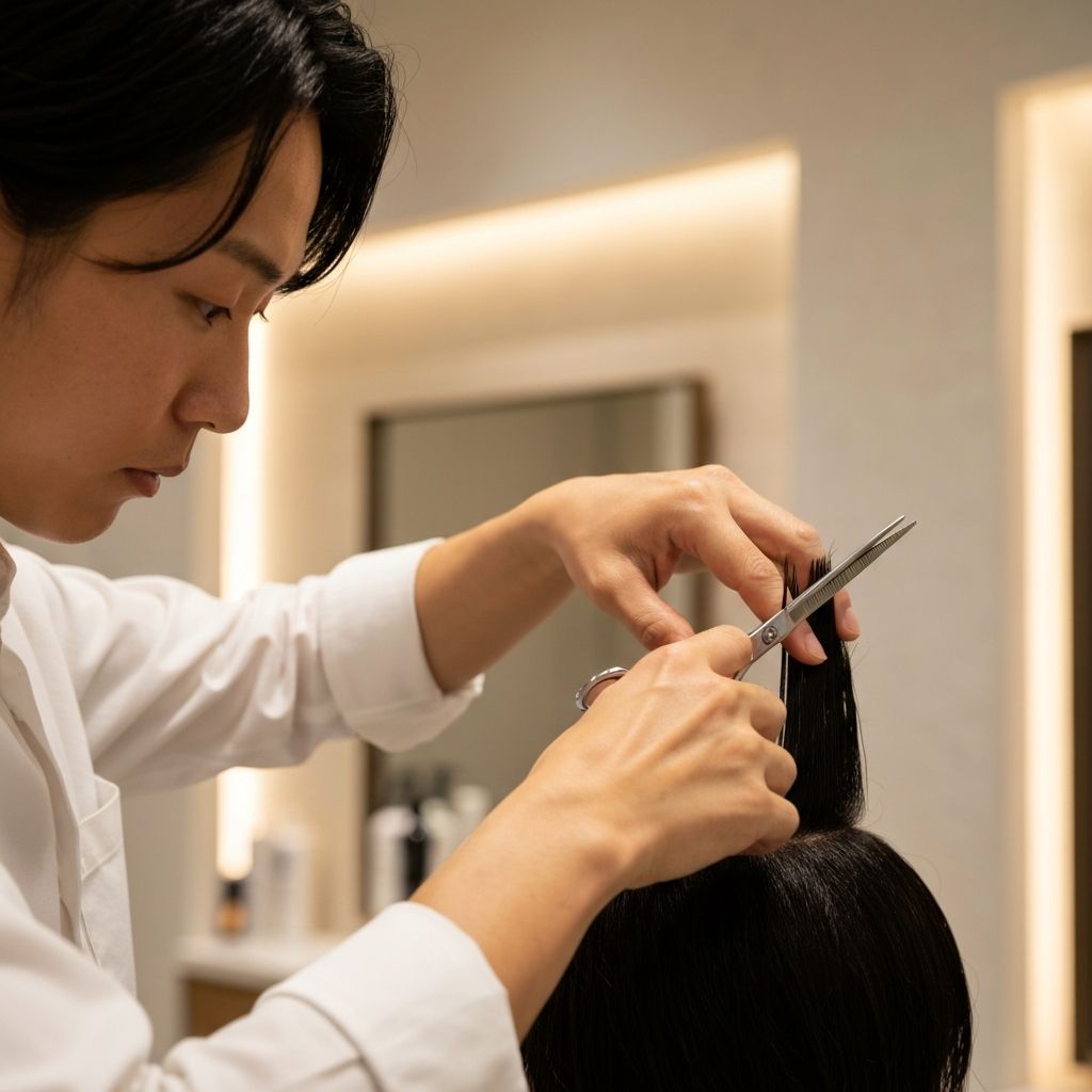 Professional precision haircut service
