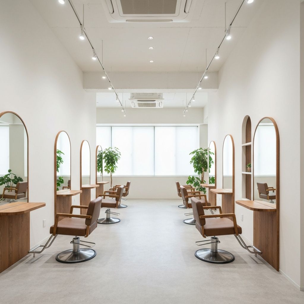 Rinoa Japanese Beauty Studio interior with elegant styling stations